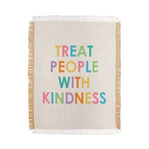 socoart Treat People With Kindness III Woven Throw Blanket - Deny Designs - 1 of 4