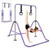 VisioGear Kids Gymnastic Bar, Multi-Functional Adjustable Height Children's Horizontal Gymnastic Bar With Bear Rings, Purple, 39"*57"*51" - 4 of 4