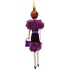 Italian Ornaments 6.5 Inch Carla Wears Purple Faux Fur Stole Diva Shopping Ladies Style 5Th Avenue Tree Ornaments - 2 of 3