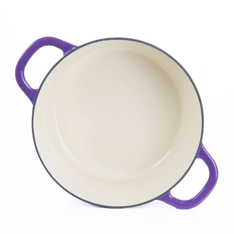 Crock-Pot Artisan 2 Piece 5 Quart Enameled Cast Iron Dutch Oven with Lid in Lavender, 2 of 9