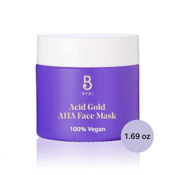 BYBI Clean Beauty Acid Gold Deep Renewal Vegan Face Mask with AHA - 1.7 fl oz