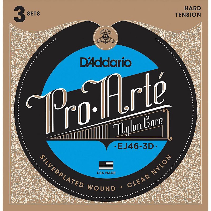 D'Addario EJ46 Pro-Arte Classical Guitar Strings 3-Pack, 1 of 2