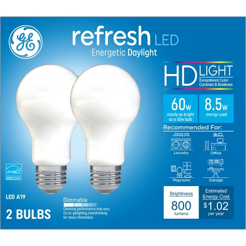 Ge 2pk 60w Refresh A19 Aline Led Light Bulbs Daylight Target