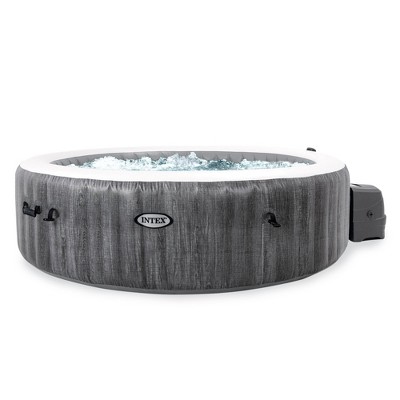 Intex PureSpa Greywood Deluxe 6-Person Inflatable Round Hot Tub