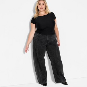 Women's Mid-Rise Must Have Barrel Jeans - Wild Fable™ - 1 of 3