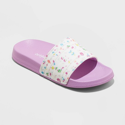 Kids' Nikko Slip-on Slide Sandals - Cat & Jack™ Purple S : Target