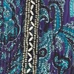 deep teal paisley print