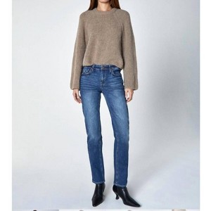 Women's Georgia Mid Rise Straight Leg Jeans - Unpublished - 1 of 4