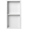 ALFI 12 x 24 White Matte Stainless Steel Vertical Double Shelf Bath Shower Niche - 2 of 4