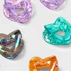 Heart Mini Claw Hair Clips 10pk - Wild Fable™ Multicolor Brights - image 2 of 2