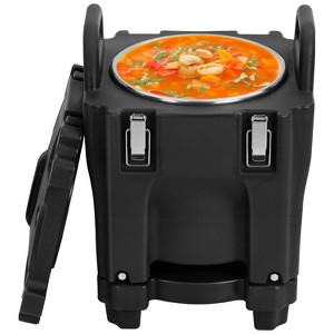 Insulated Food Carrier, 22Qt Capacity, Stackable Hot Box, with Spoon, Wheel and Safe Lock, for Catering, Family Gathering, Canteen, Restaurant - 1 of 4