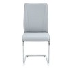 CAVINAS Modern Luxury Simple Arch Chair, PU High Resilience Dining Chair with Crazy Horse Texture and Arched Metal Leg - 4 of 4