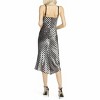 Women's Metallic Stripes V Neck Cocktail Slip Midi Dress - Harlyn - 3 of 4