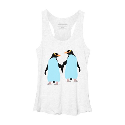 Adult Design By Humans Pride Penguins Holding Hands By mailboxdisco Racerback Tank Top