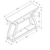 Sapphtopaz Modern Console Table with Unique Curved Design Narrow Entryway Table with Sturdy Base Accent Couch Table for Living Room,Entryway - 4 of 4