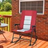 Tangkula Foldable Rocking Chair Enlarged Rocker Chair with Cotton Clip Blue/Red - 2 of 4