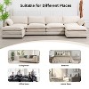 HYLEORY U-Shaped Sectional Sofa , Indoor Furniture Convertible Modular Corduroy Sectional Sofa Set with 2 Ottomans for Living Room - 4 of 4