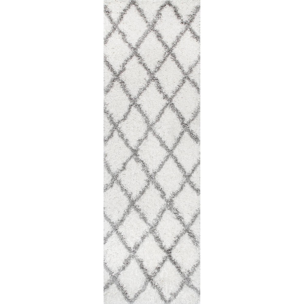  Runner Tess Cozy Soft & Plush Modern Area Rug White- nuLOOM