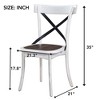 5-Piece Dining Set with Storage Shelf and 4 X-Back Chairs for Dining Room and Kitchen - 3 of 4