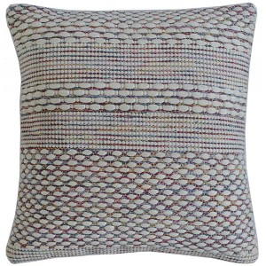HomeRoots 20" X 20" Ivory Red Green Blue Yellow And Orange 100% Cotton Geometric Zippered Pillow - 1 of 4