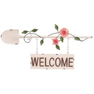 Transpac Metal 30" White Spring Shabby Chic Shovel Decor - 1 of 2