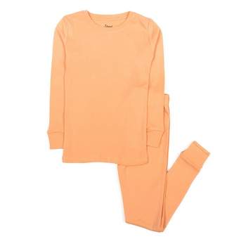 Leveret Kids Two Piece Long Sleeve Cotton Solid Boho Color Pajamas