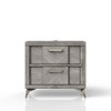 Vynxaria 2-Drawer Nightstand - Gray Bookmatched Ash Veneers, 2 Storage Drawers, USB Port, Side-Mounted Guides, Bedroom Furniture - 3 of 4