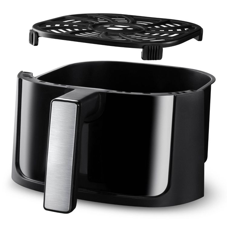 Gourmia Digital 3qt Air Fryer with Guided Cooking Prompts Black/Stainless Steel Finish, 5 of 8