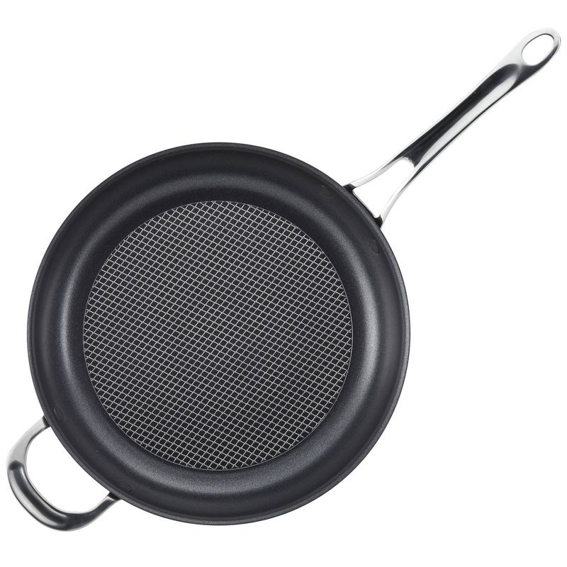 Anolon X Hybrid 12&#34; Nonstick Induction Frying Pan with Helper Handle Super Dark Gray, 4 of 13