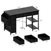 CAVINAS Office Desk Morden Writing Desk with 7 Storage Drawers, 2 Open Shelves and Side Pocket for Work - 3 of 4