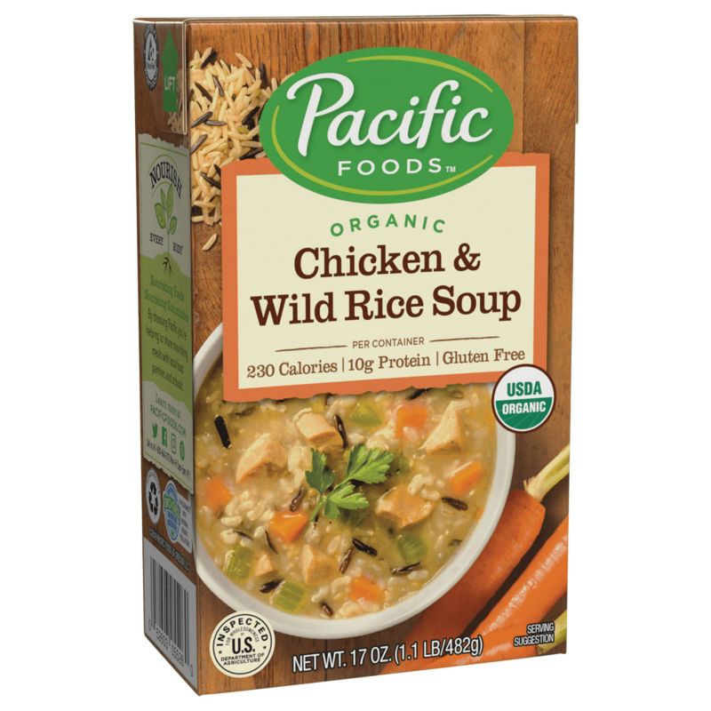 Pacific Foods Organic Gluten Free Chicken &#38; Wild Rice Soup - 17oz, 1 of 13