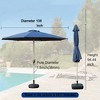 Maggift Outdoor Patio Umbrella with 8 Sturdy Ribs, Push Button Tilt and Crank, Waterproof, UV-Resistant Uitable for Garden, Blue, 108"*108"*94.44" - 2 of 4