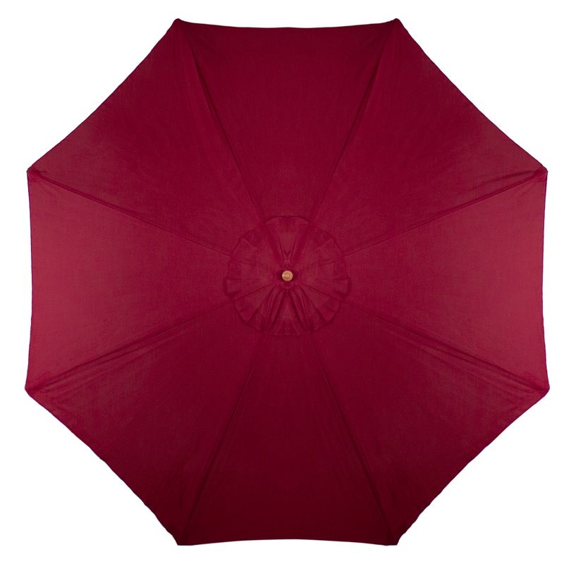 Northlight 8.5ft Outdoor Patio Market Umbrella with Wooden Pole, Burgundy, 3 of 5