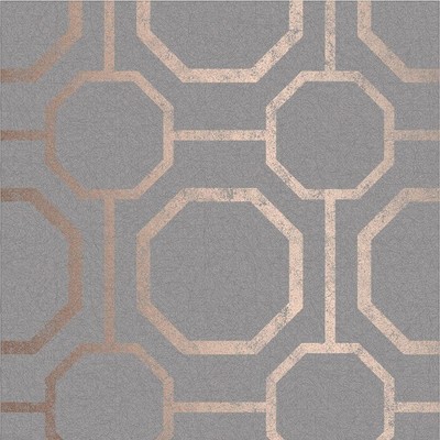 Sashiko Rose Gold And Grey Geometric Paste The Wall Wallpaper : Target