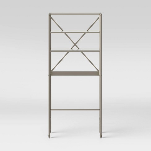 Metal Glass Etagere Brushed Nickel Threshold Target