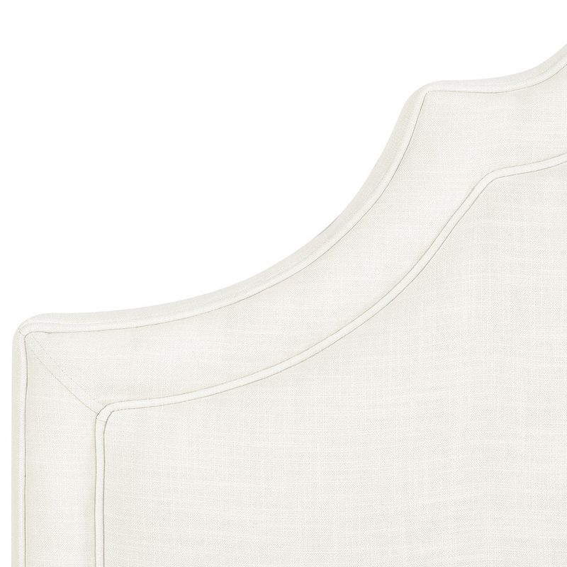 Jennifer Taylor Home Catherine Upholstered Queen Headboard, Antique White Woven, 2 of 5