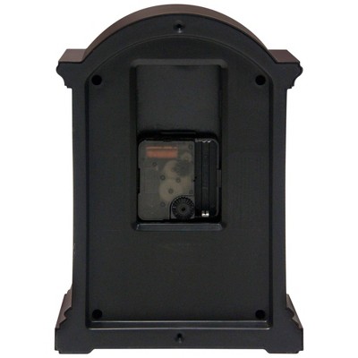 9.5" Dark Brown Quartz Grandfather-Style Tabletop Clock