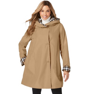 Jessica London Women's Plus Size Reversible A-Line Raincoat