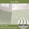 Large Washable Area Rug Modern Abstract Striped Carpet for Living Room Bedroom Dining Room Office, Non-Slip Low-Pile Easy Care - 4 of 4