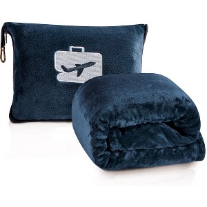 Noble House Comfort Fly Travel Pillow And Blanket Set - Great For long Or Short Flights - Makes A Great Gift - 1 of 4