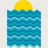 Junior's Design By Humans Sunset Waves By clingcling T-Shirt - 2 of 3