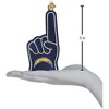 Old World Christmas Blown Glass Ornament for Christmas Tree, Los Angeles Chargers Foam Finger - 4 of 4
