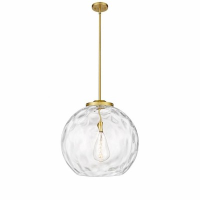 Athens Water Glass - 1 Light Pendant In Industrial Style-19.5 Inches Tall and 17.88 Inches Wide