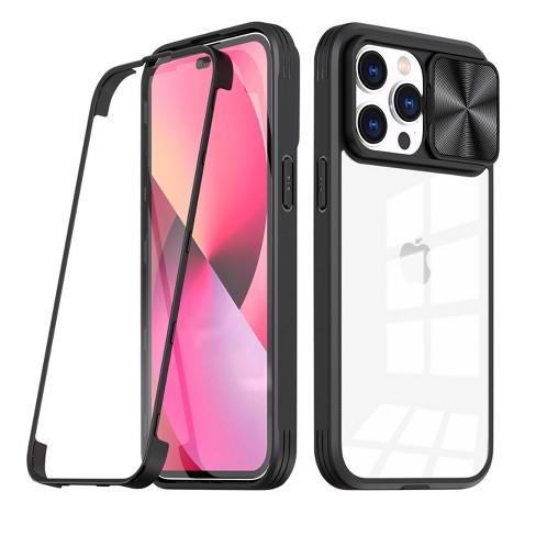 Full Protection With Mobile Phone Protective Film Slide Camera Lens Phone  Case For Iphone 14 Plus In Pink : Target