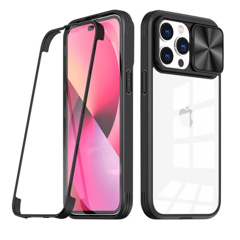 Full Protection With Mobile Phone Protective Film Slide Camera Lens Phone  Case For iPhone 14 Pro In Black