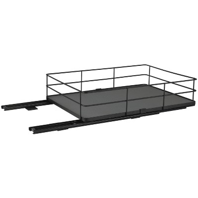 Organize It All 13.8"x20" Slide Out Shelf Organizer: Steel Kitchen Cabinet Storage, Black, 4.5" Height, 16.16 lbs — фото 3