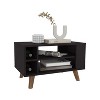 Coffee Table, 4 Shelves, 4 Legs, Black Wengue - 3 of 4