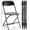 DSVIMOY 4 PCS Folding Chairs, Padded Folding Chairs with Leg Protectors, Stackable Chairs for Home Weddings Restaurants, Black, 18"*31"*18.1" - 2 of 4