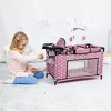 Bayer Design: Doll Travel Multi-Bed - Pink & White Stars,For Dolls Up to 18" - 2 of 4