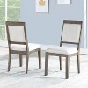 Set of 2 Molly Side Chairs Washed Gray - Steve Silver Co.: Solid Wood, Upholstered, High Back - 2 of 4